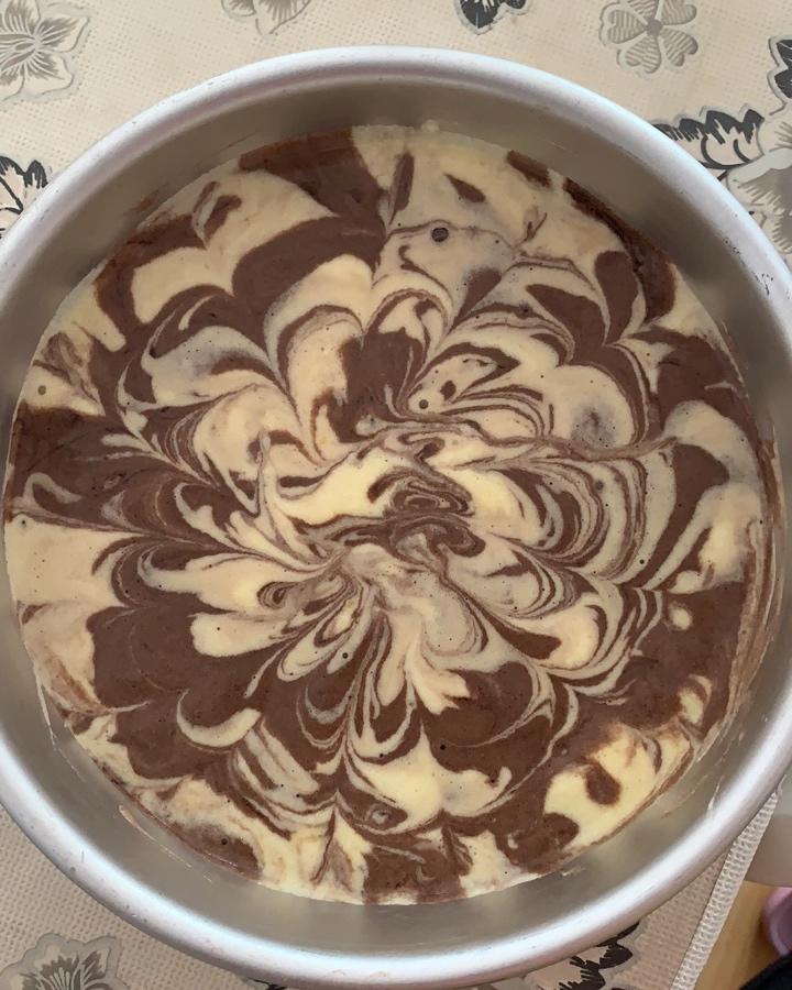 巧克力斑马纹戚风蛋糕（8寸）