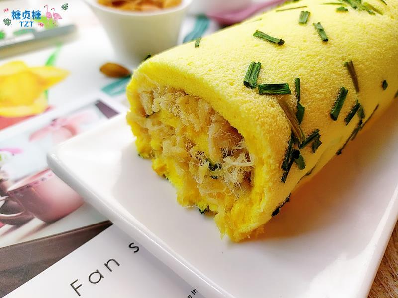 宝宝零食系列~香葱肉松蛋糕卷的做法