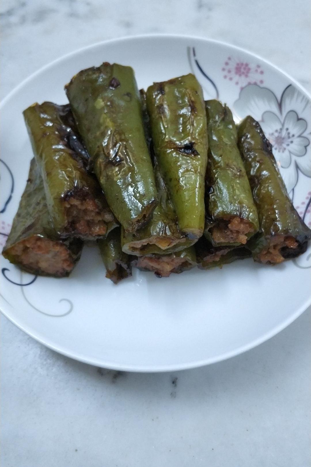 青椒灌肉