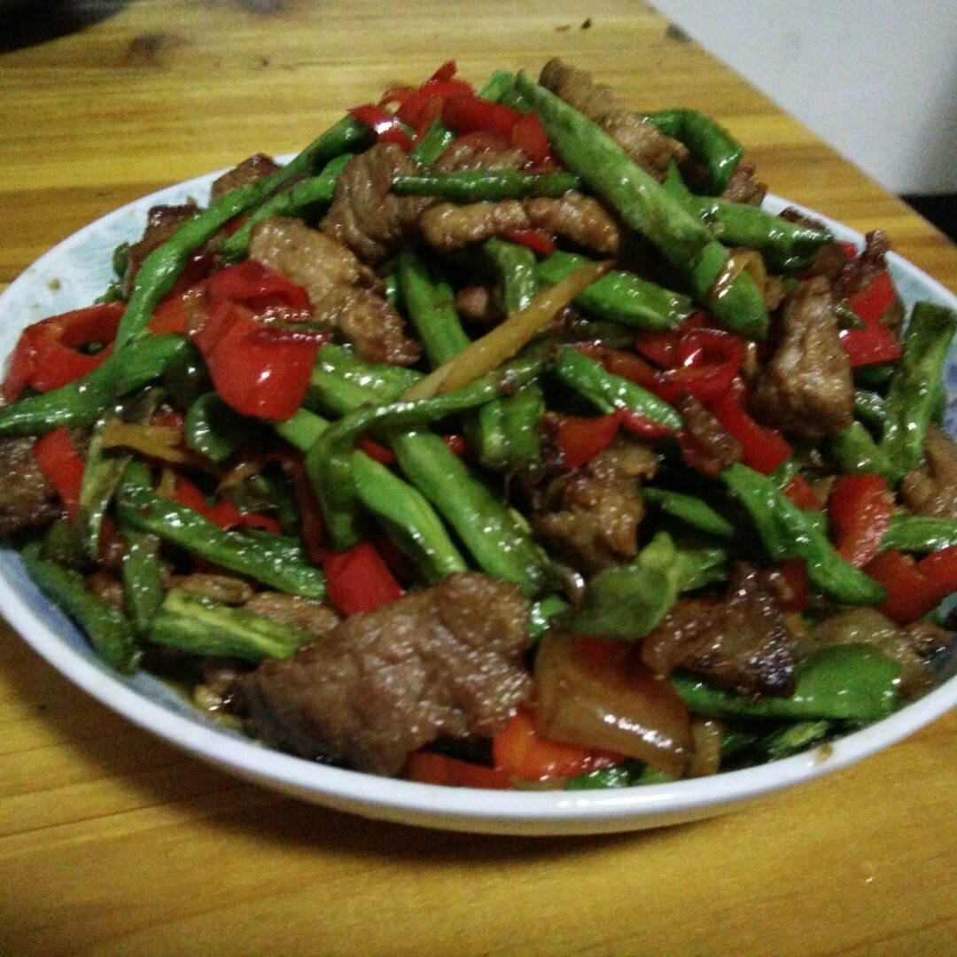 长豆角炒肉