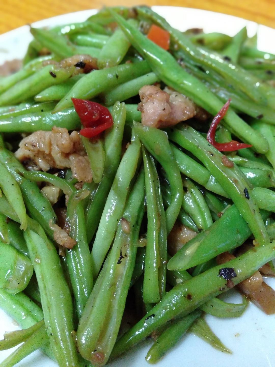 秋日紫薇做的比肉好吃百倍无敌下饭素炒豆角丝