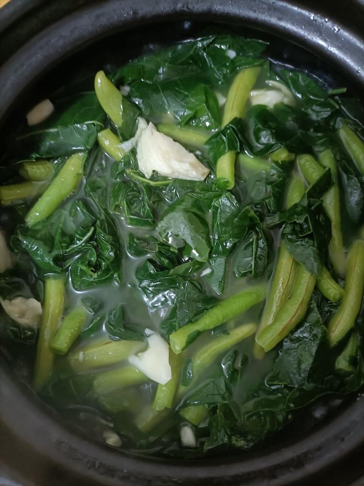 豆角豆叶煲