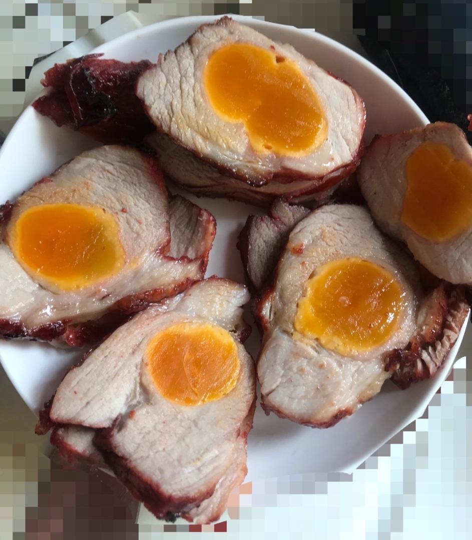 咸蛋叉烧肉（好吃得爆炸）