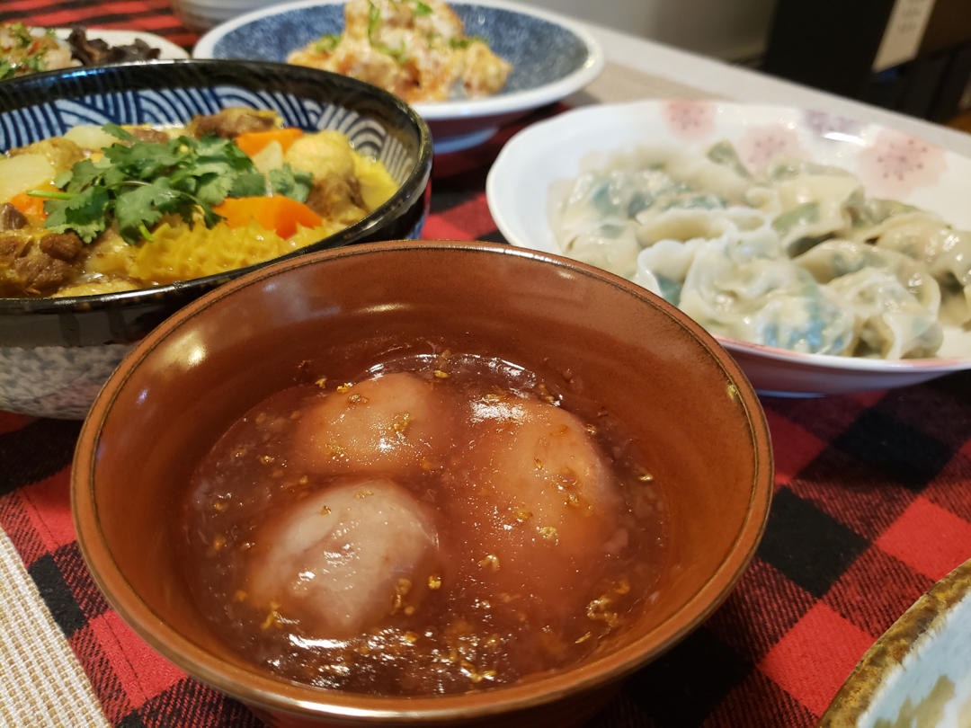 曼食慢语丨2021年夜饭-桂花藕粉糖芋苗