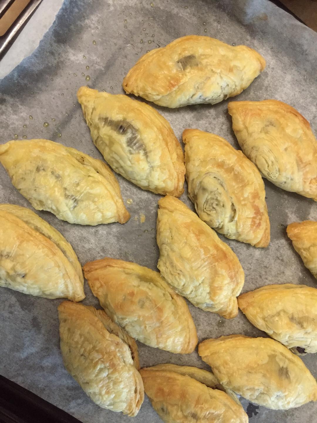 蛋挞皮豆沙酥饼