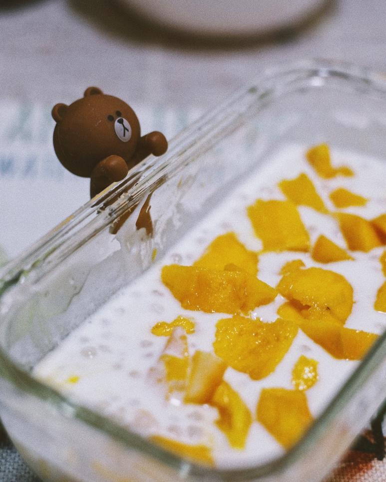 健康低脂芒果酸奶西米露