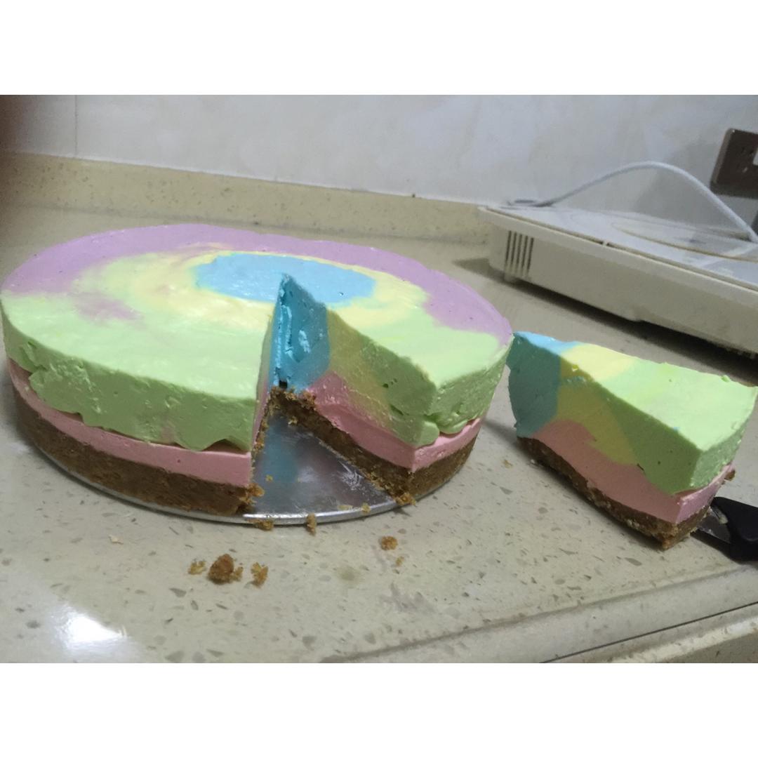彩虹慕斯蛋糕