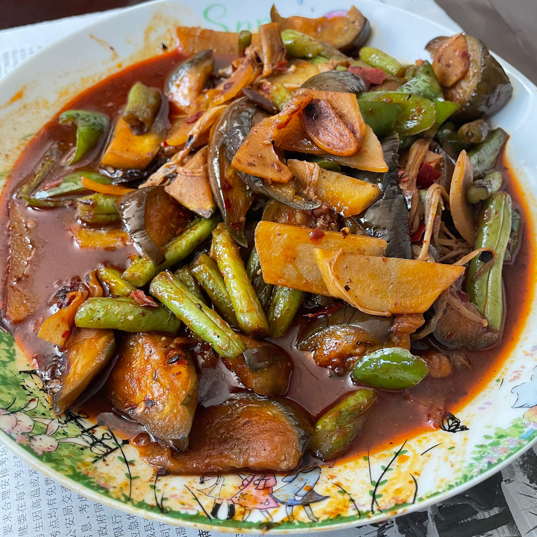 豆角烧土豆茄子