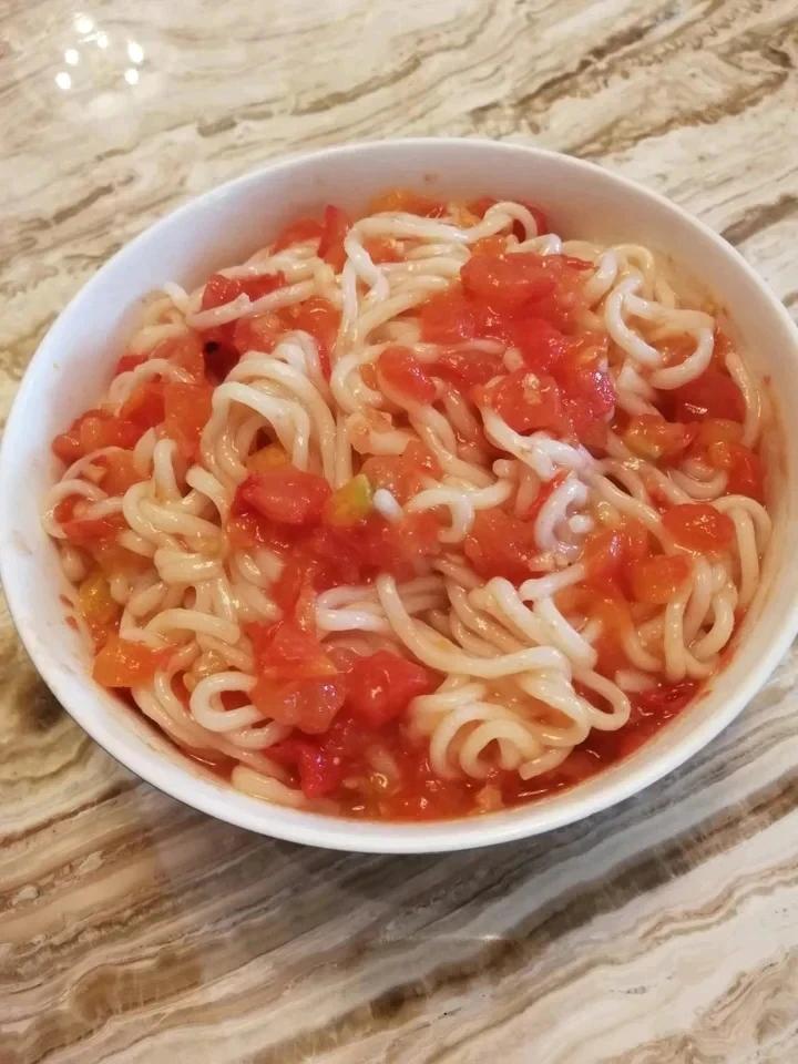 西红柿酱面（无油素食）（红酱意面）