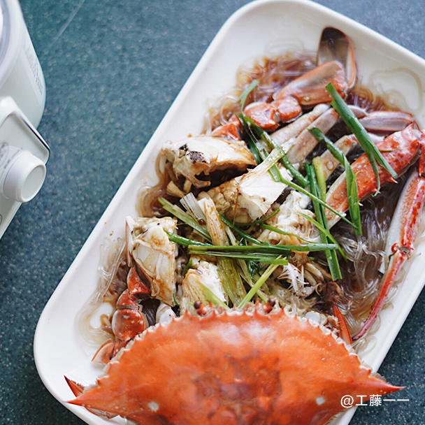 蒸葱油蟹粉丝【5月北鼎蒸炖锅食谱】的做法