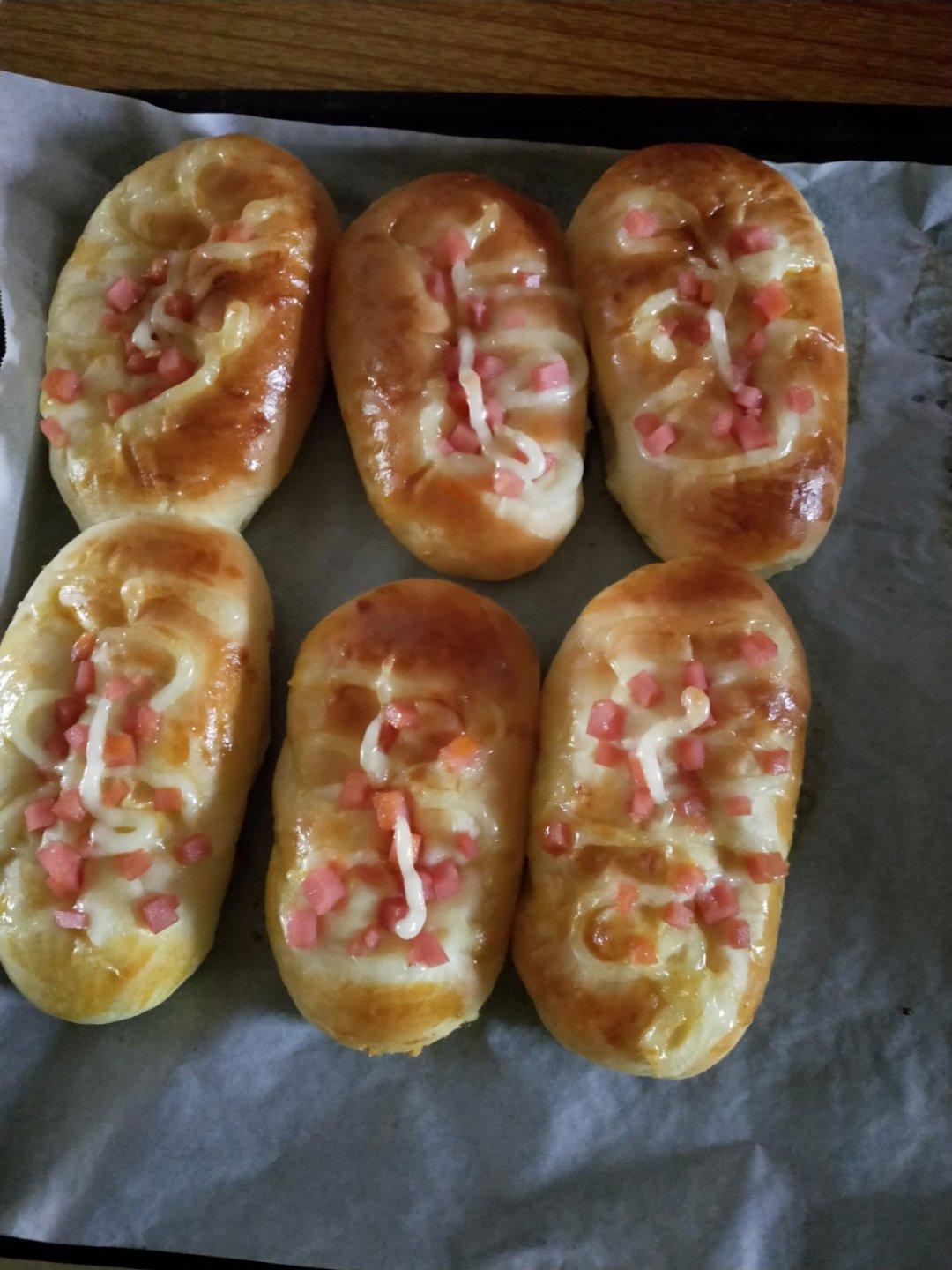 香葱火腿肉松面包