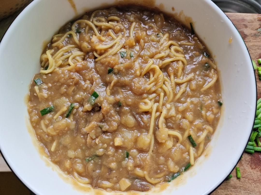 大人小孩都爱的茄子土豆泥拌面