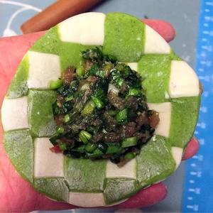 清新绿白格饺子的做法 步骤15
