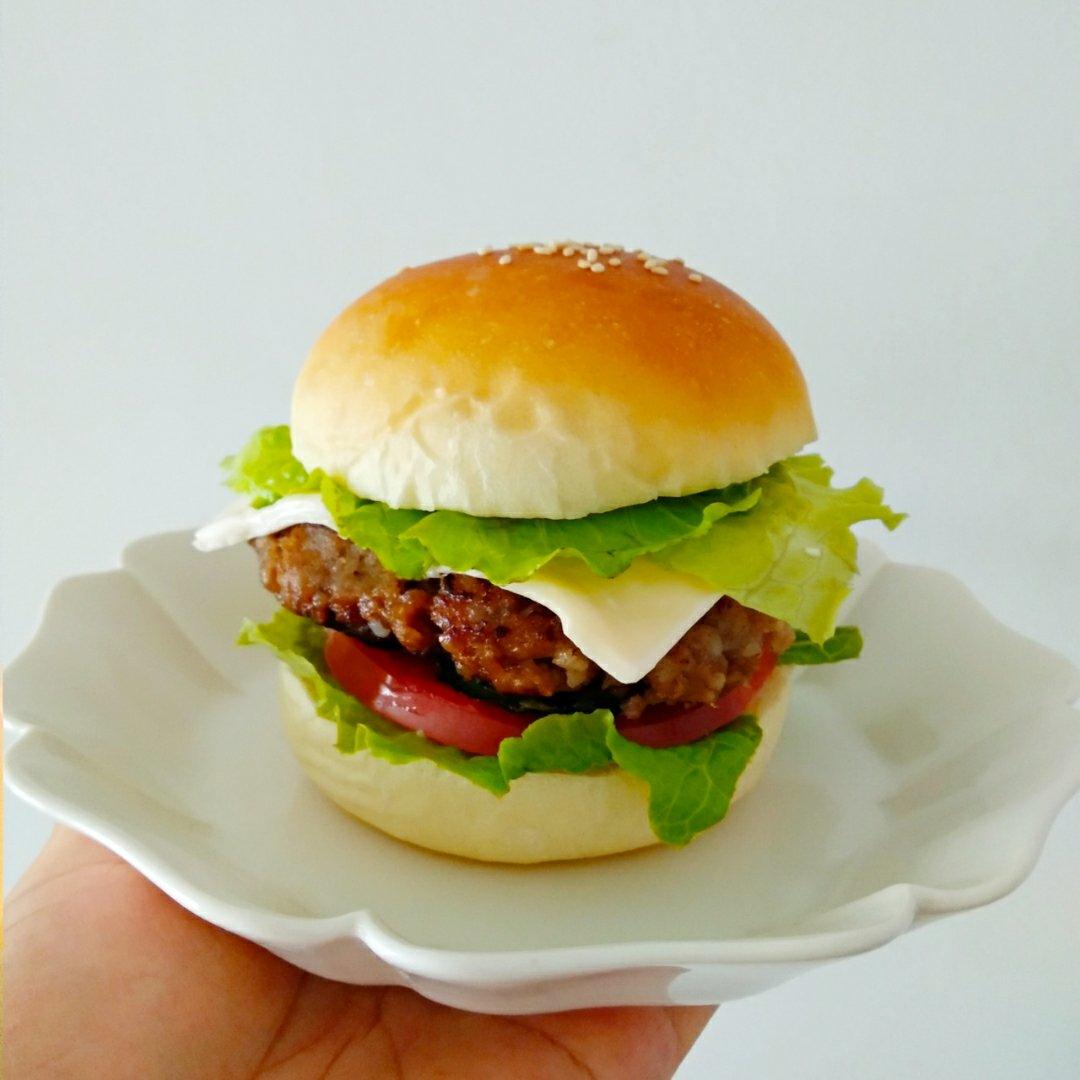 肉多汁的快手汉堡牛肉饼