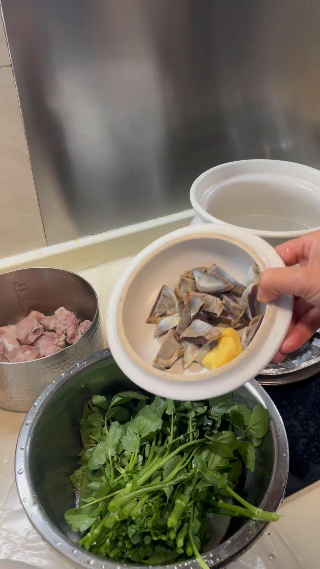 陈肾西洋菜汤➕焖猪皮