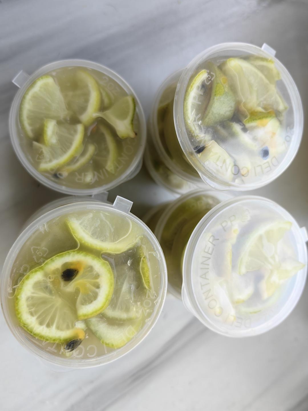 冷冻柠檬百香果蜜