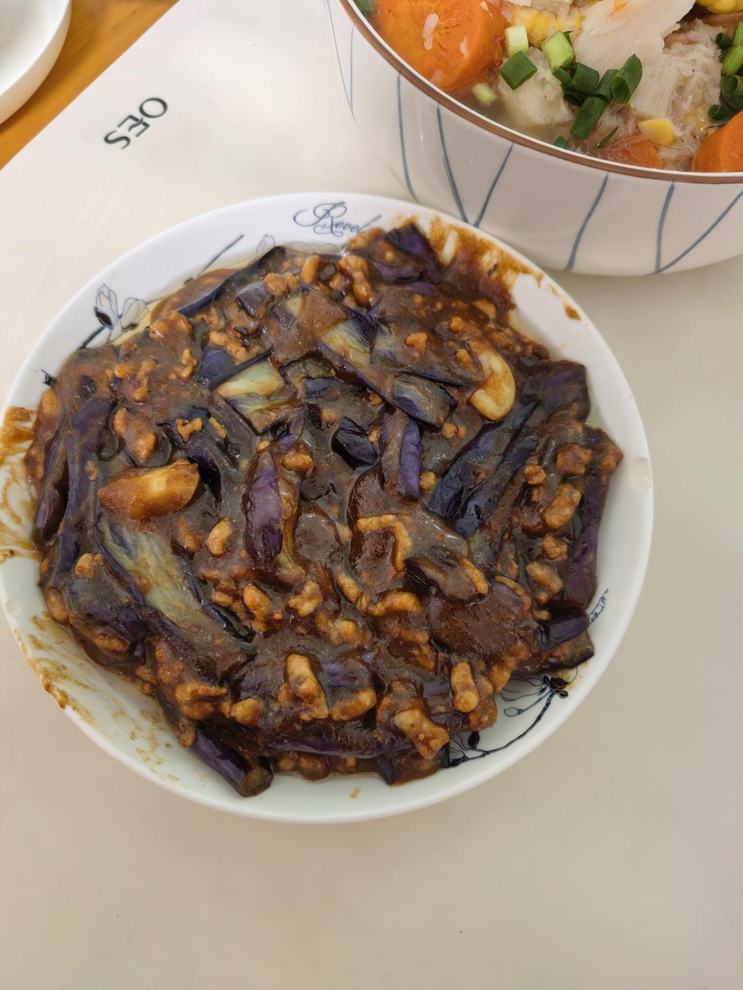 红烧肉沫茄子
