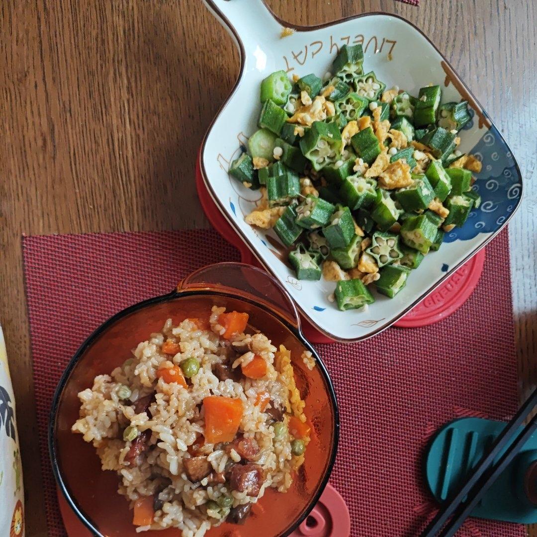 秋葵炒鸡蛋