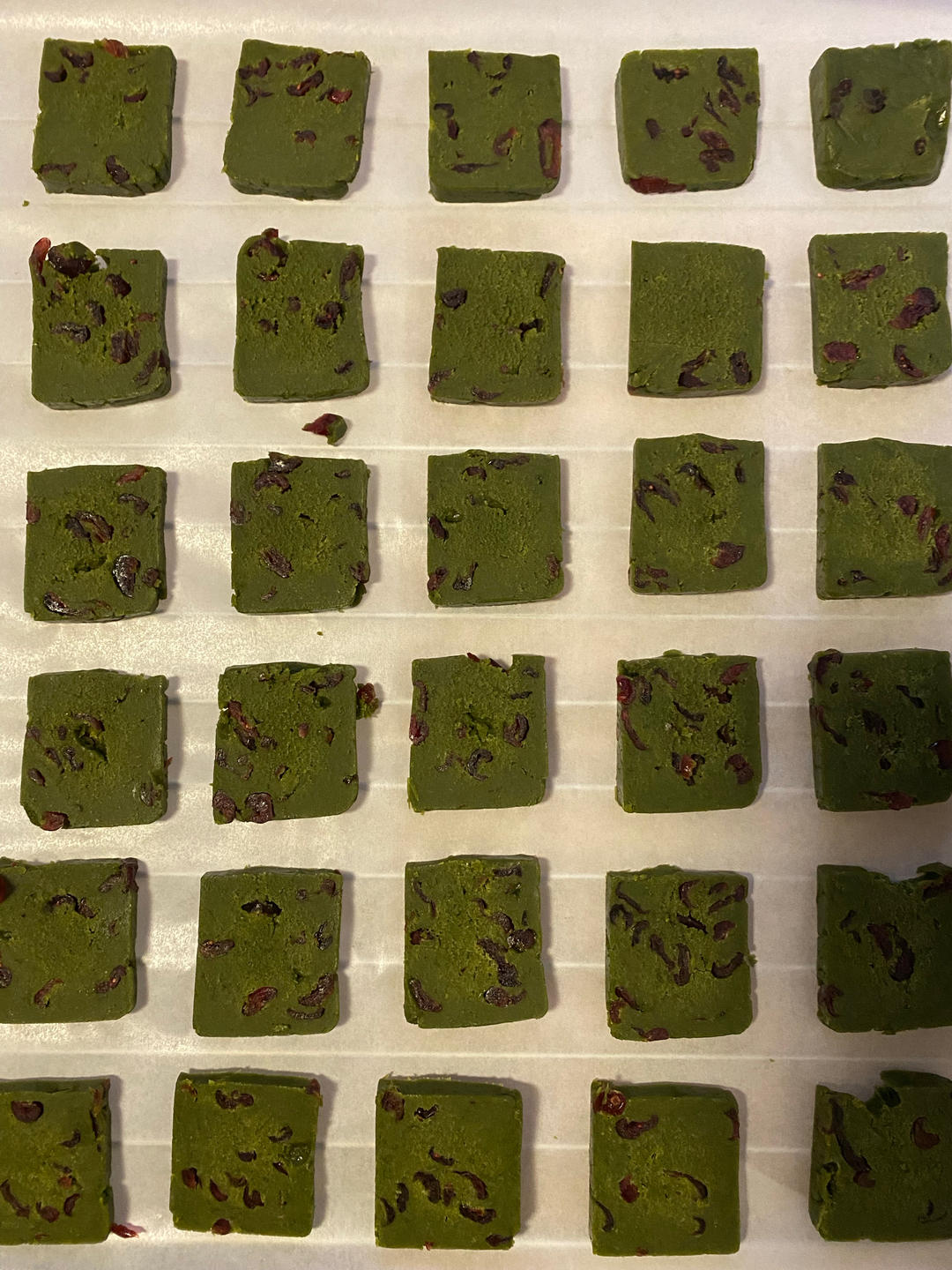 抹茶蔓越莓饼干（低卡版本）