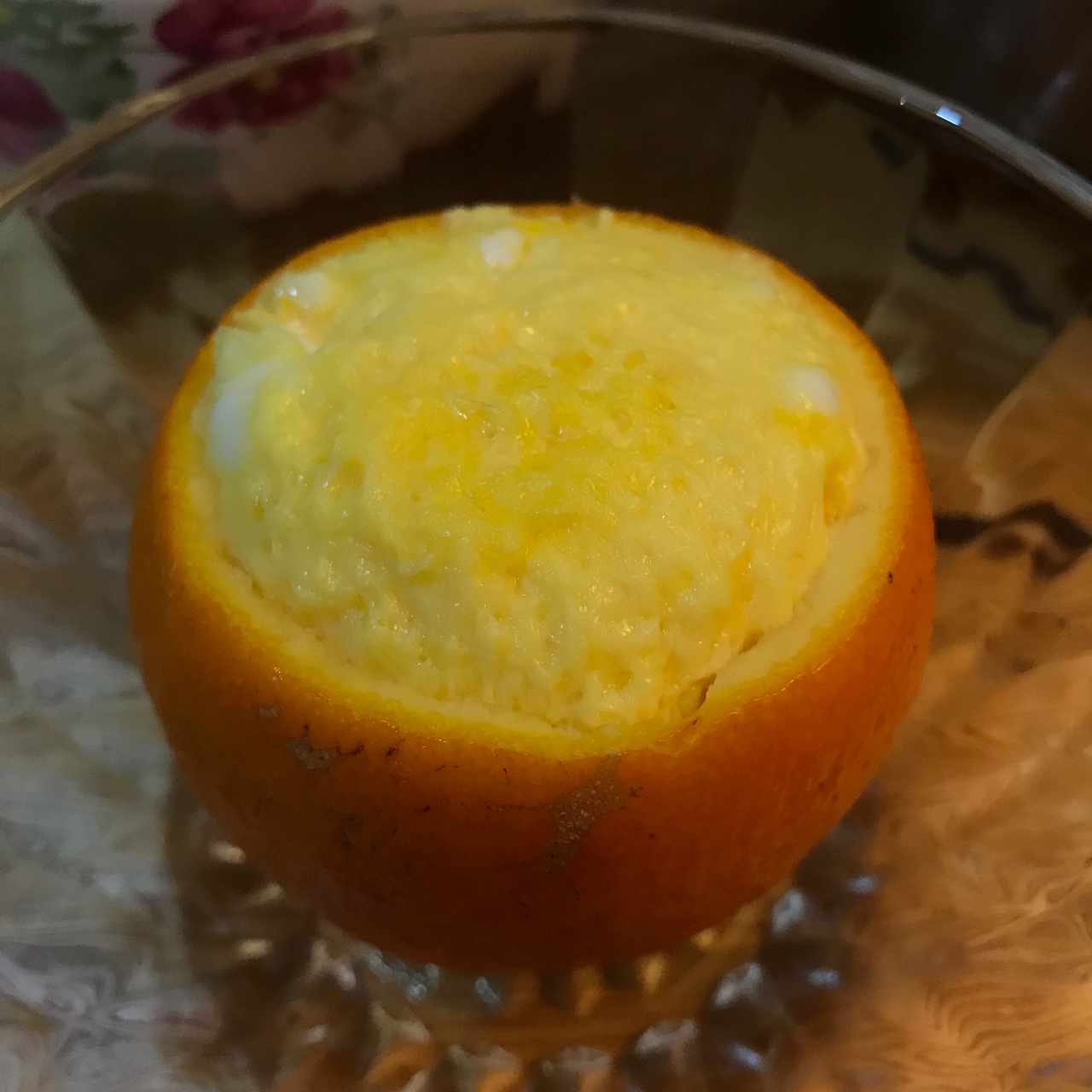 甜橙牛奶蛋羹