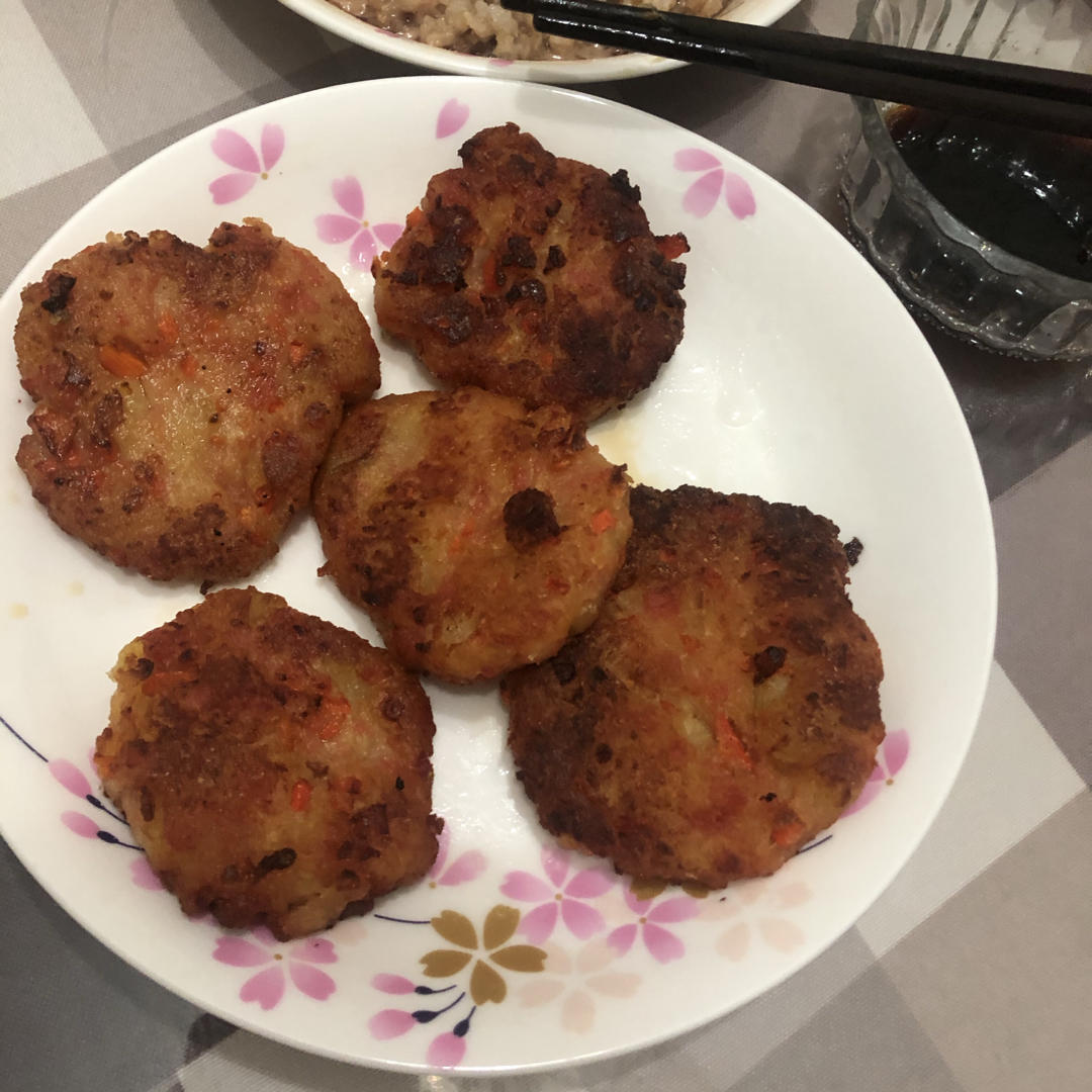 自制土豆火腿饼，超级无敌好吃😋美食教程