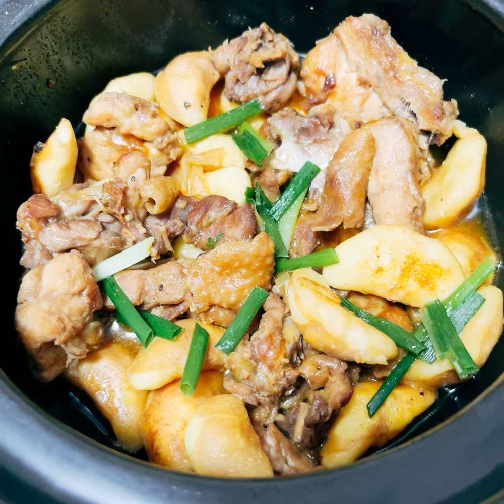 大师菜谱｜酱香鸡肉焖菱角🧆🥢