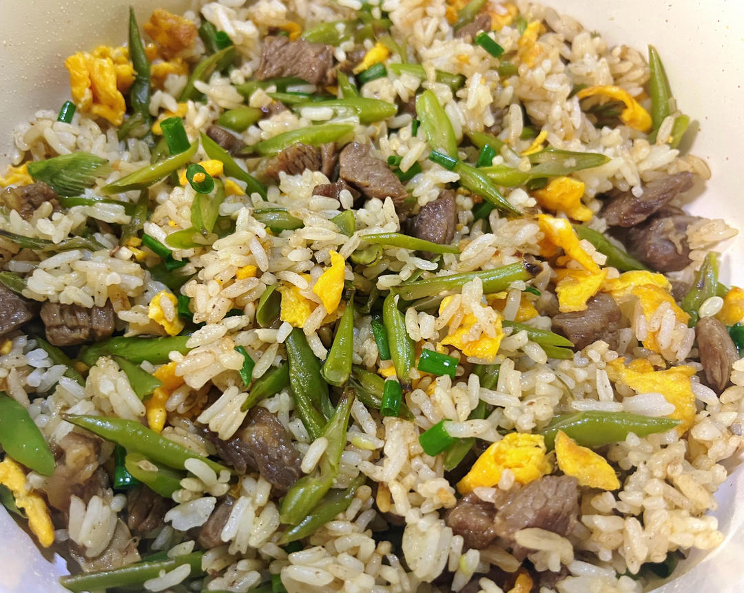 一人食｜四季豆牛肉蛋炒饭