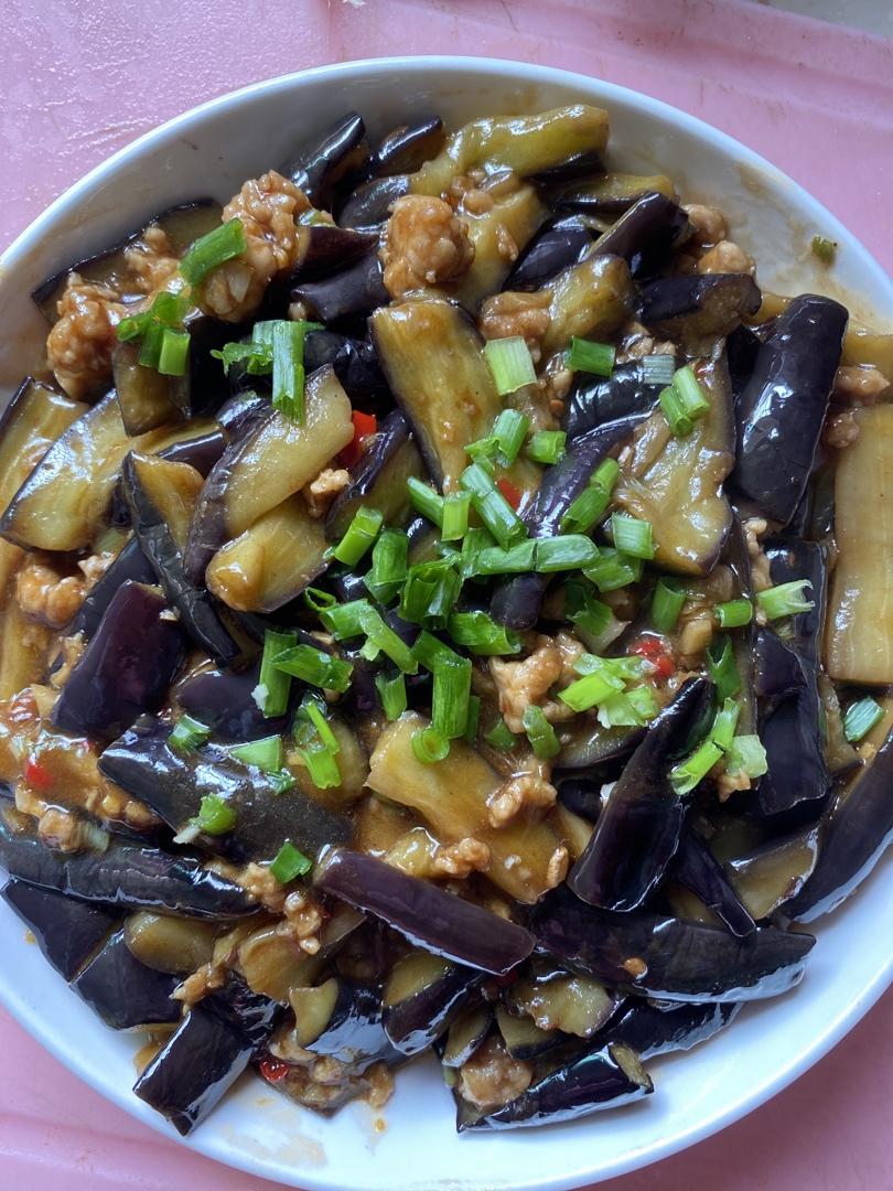红烧肉沫茄子