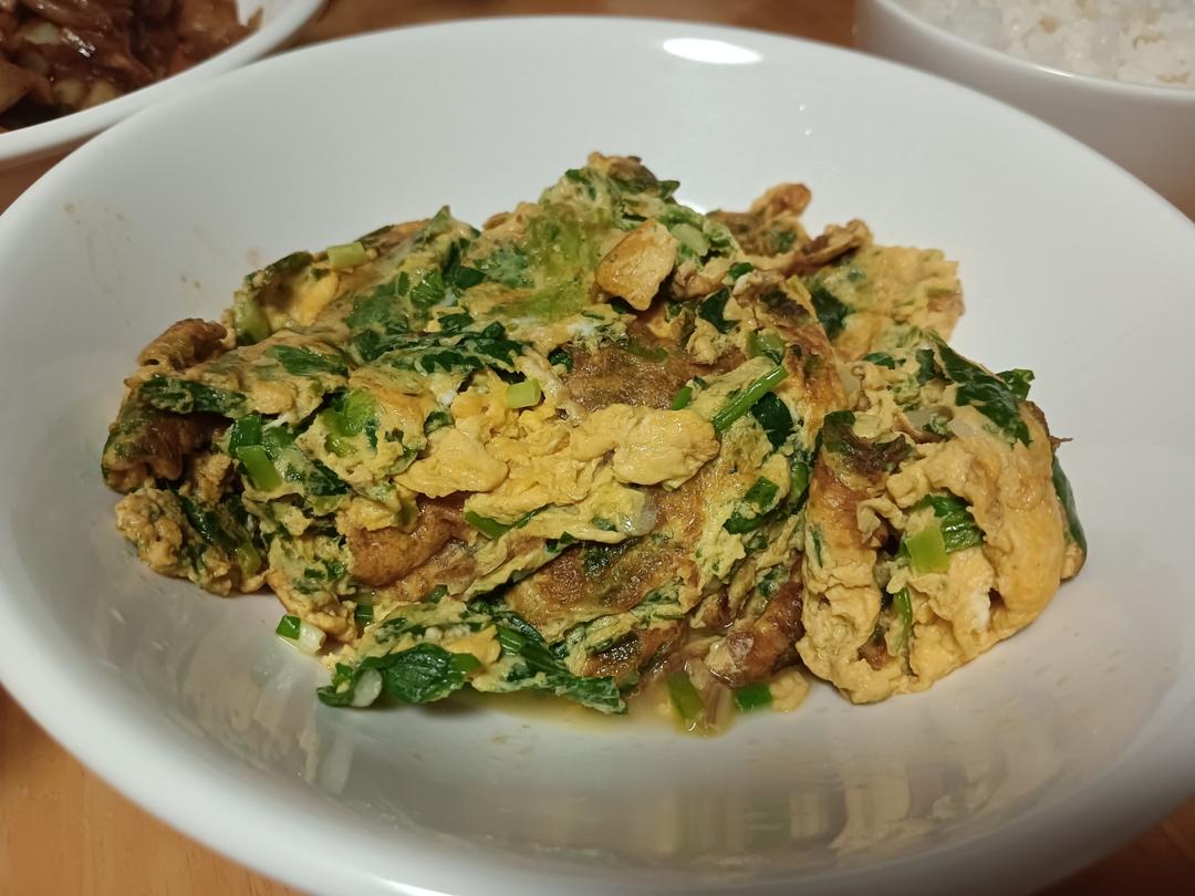 小婷食光🔆芹菜叶炒鸡蛋