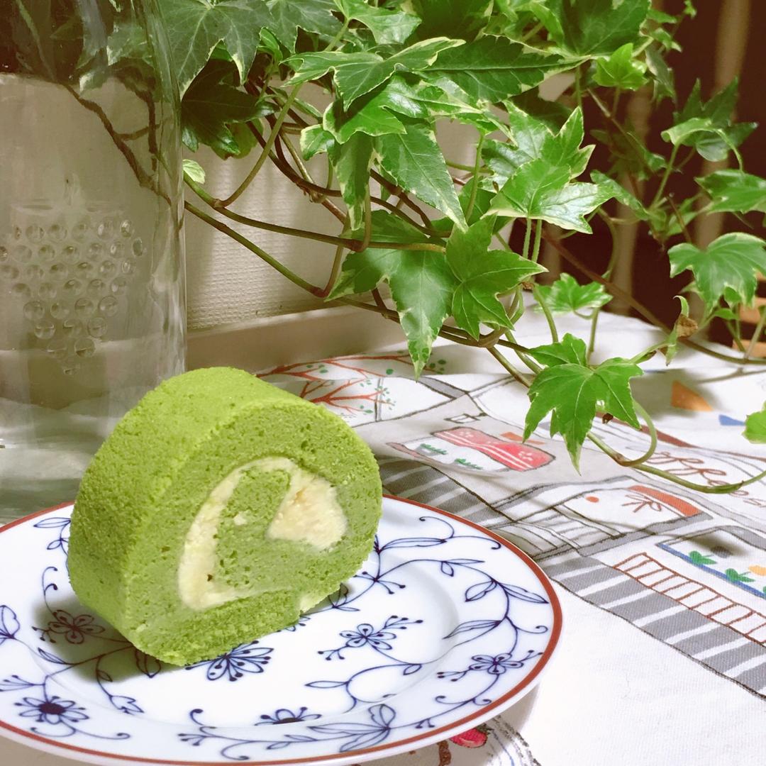 抹茶焦糖芝麻蛋糕卷