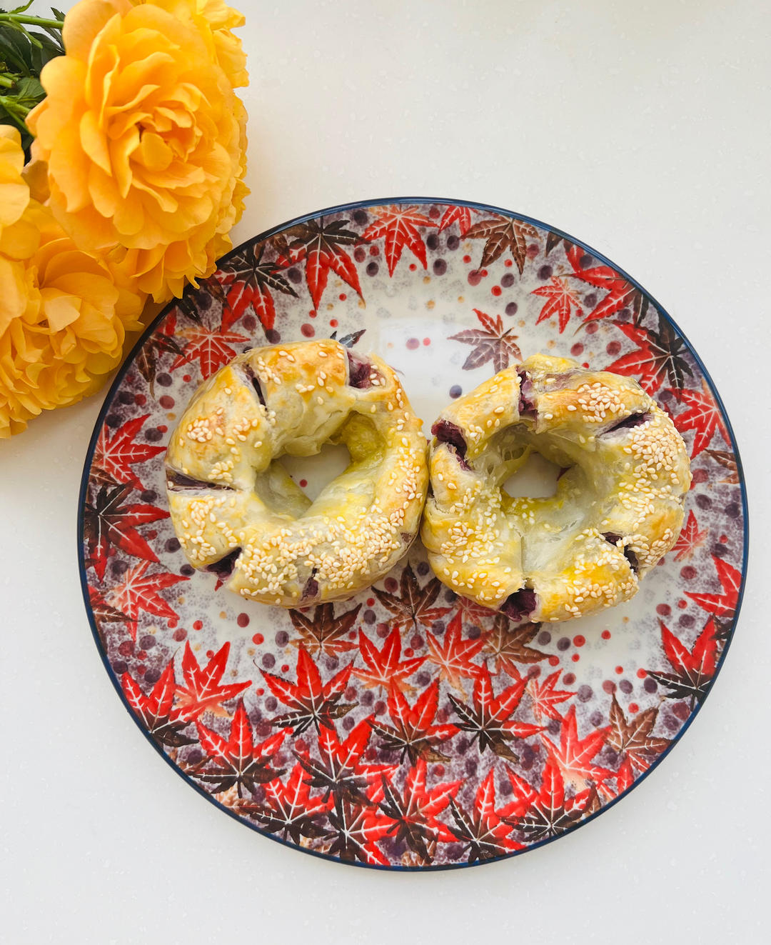 紫薯香芋甜甜圈