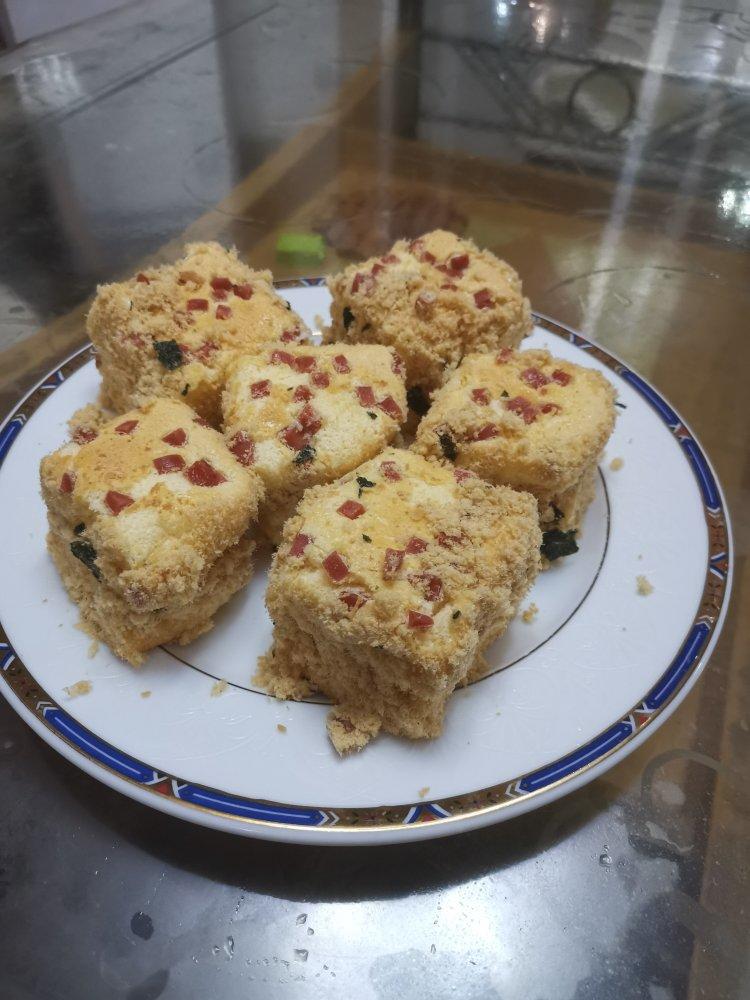 芝麻香葱肉松蛋糕（咸味）