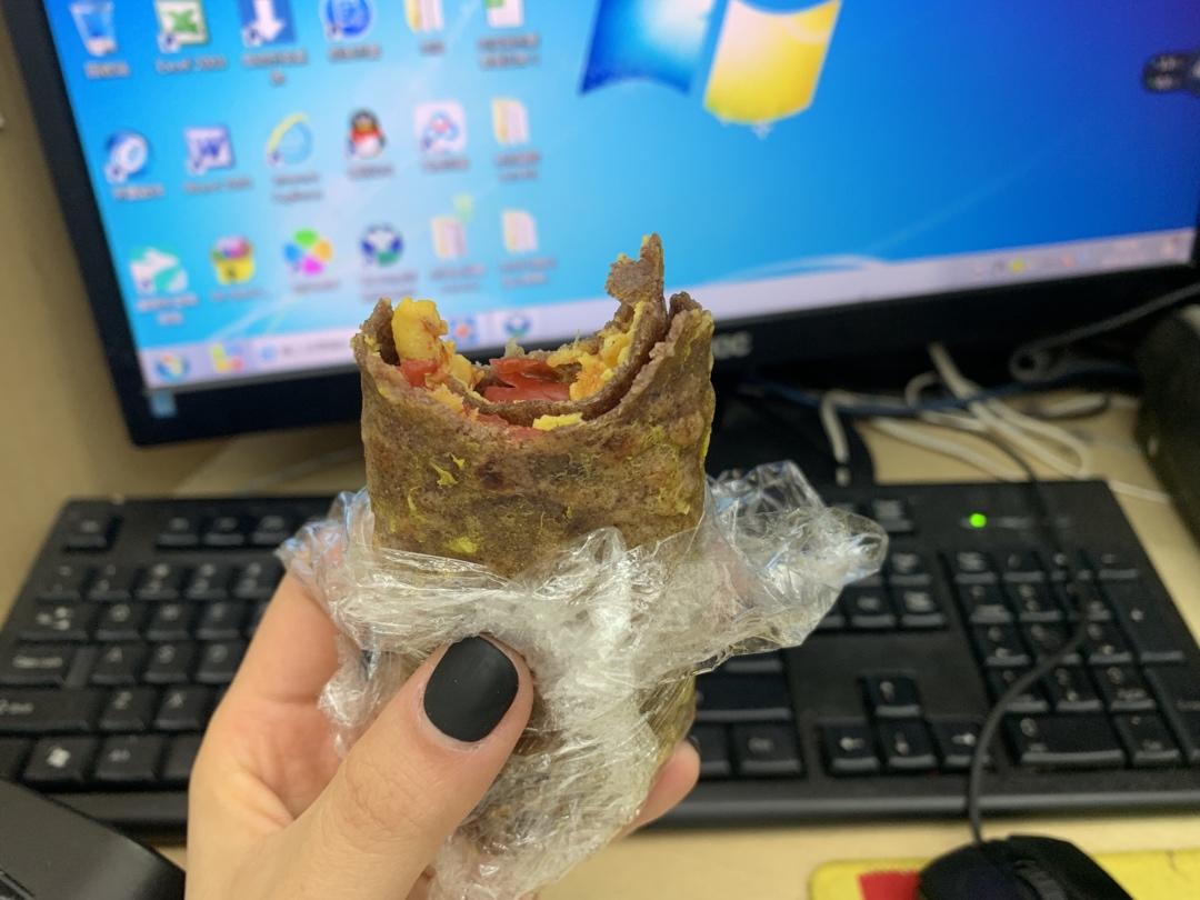 减脂期自制100%全麦卷饼