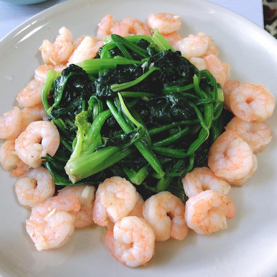 虾仁烧菠菜