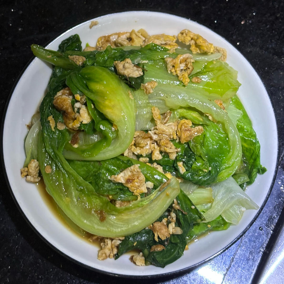 鸡蛋炒生菜