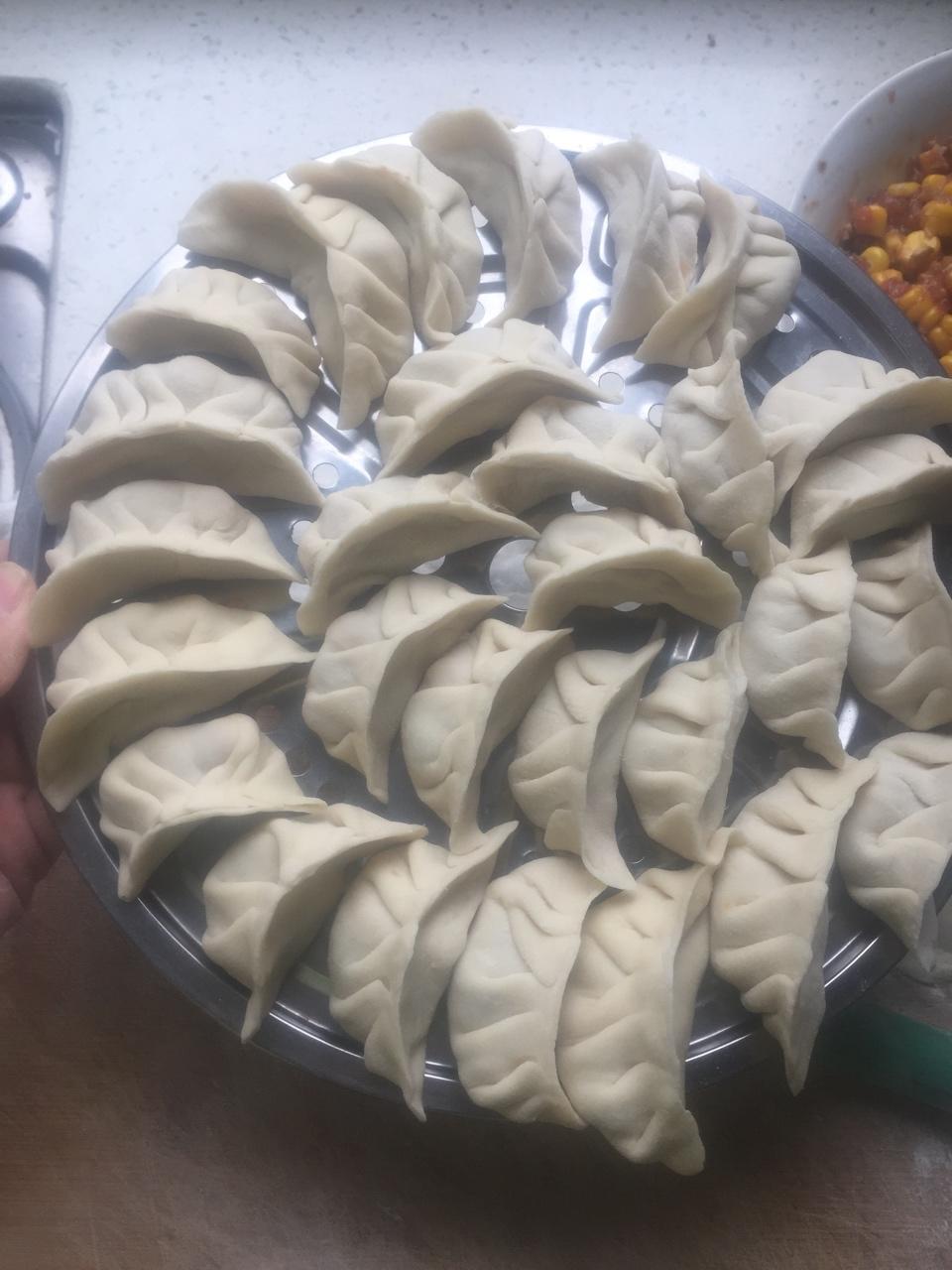 香菇玉米虾仁猪肉饺子