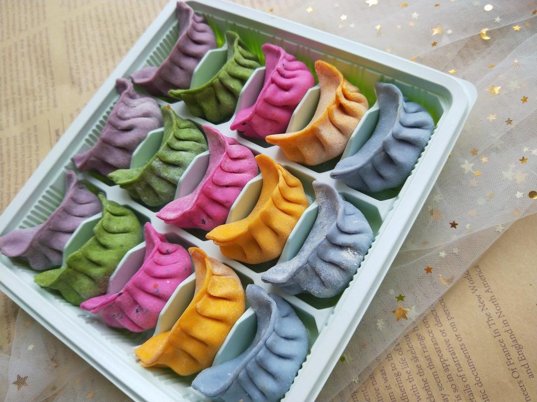 三色白菜猪肉水饺