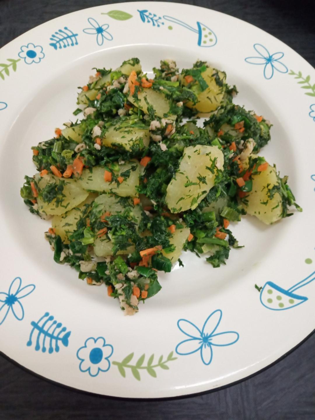 热拌茴香土豆块/少油料理/减脂代餐