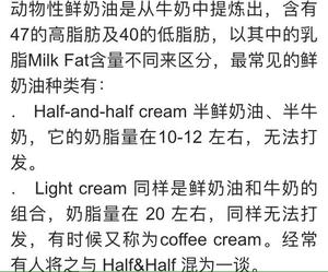 “淡奶油” 常识、奶油分类、奶油/酸奶油/黄油/发酵黄油/buttermilk/奶酪/乳清/鲜奶/酸奶………奶制品的区别（自阅）的做法 步骤6