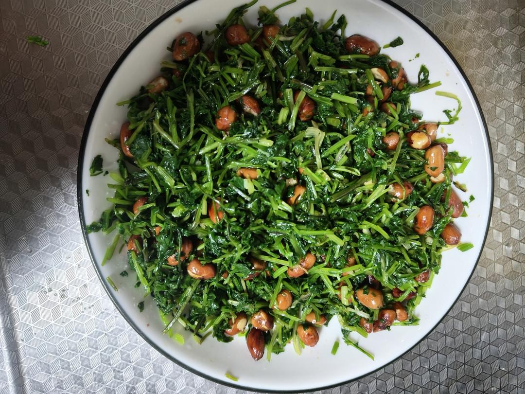 香菜凉拌花生米