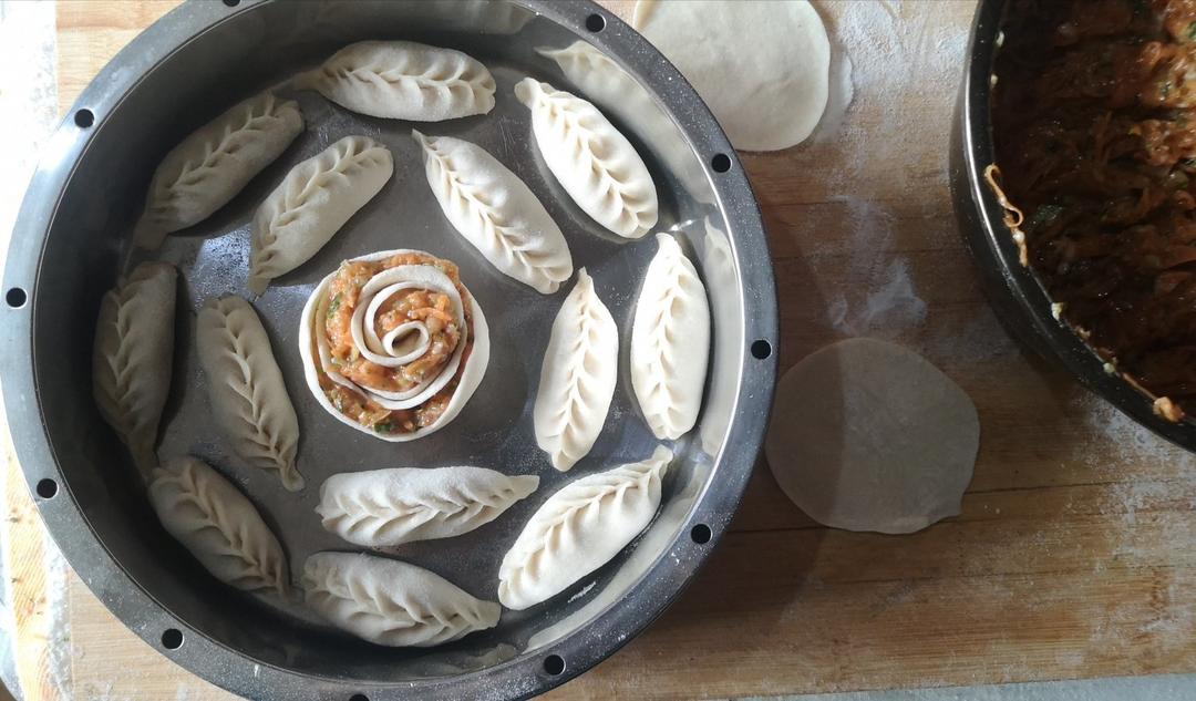 花式饺子：白玫瑰