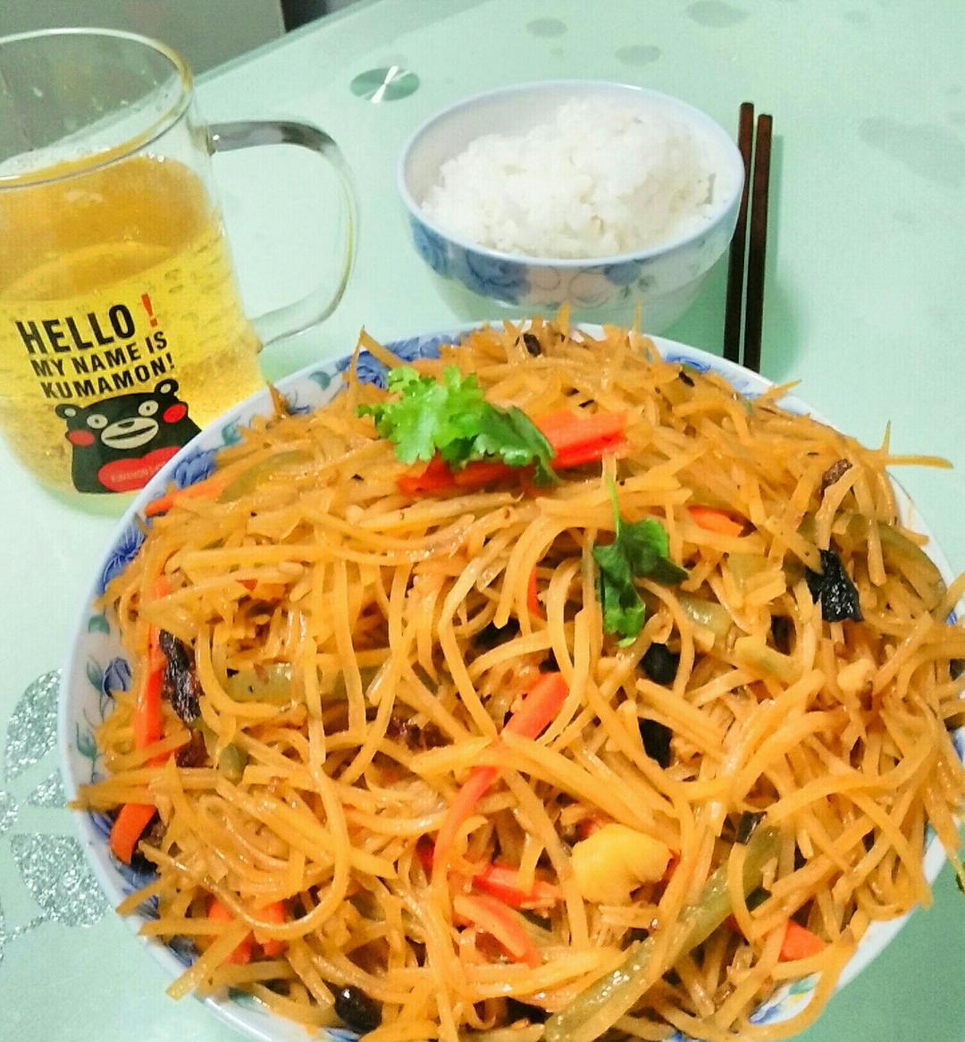 老干妈青椒土豆丝
