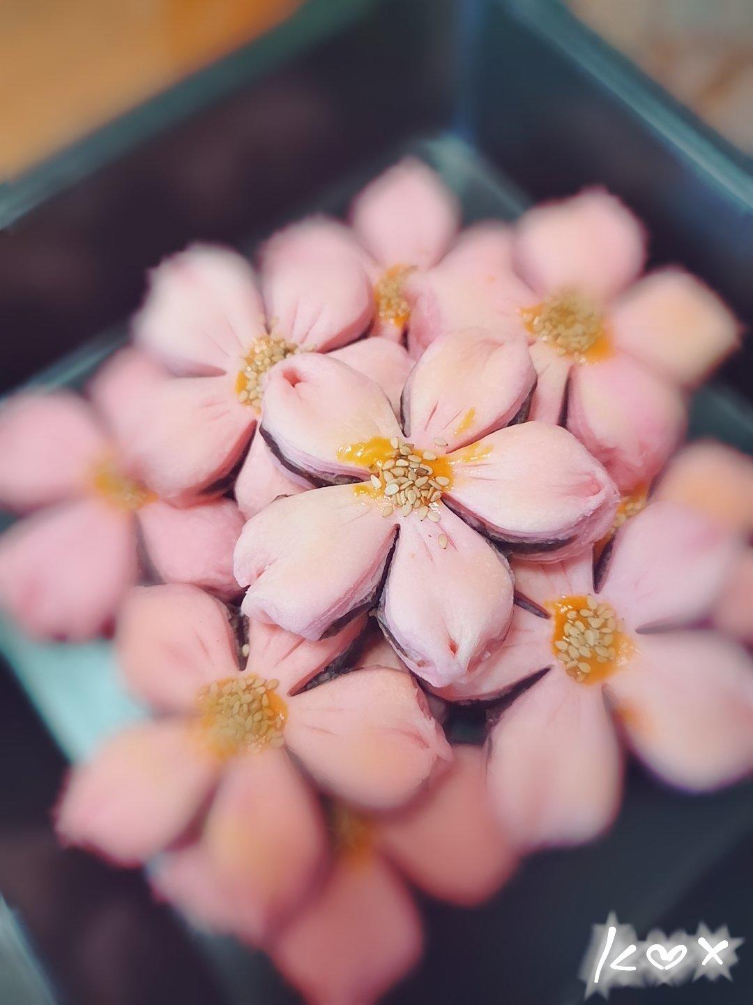 🌸花都开好了--步骤超详尽的桃花酥(无色素!火龙果版)