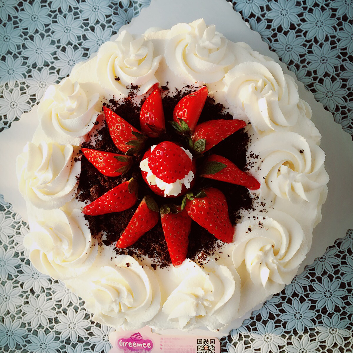 草莓圣诞雪人蛋糕