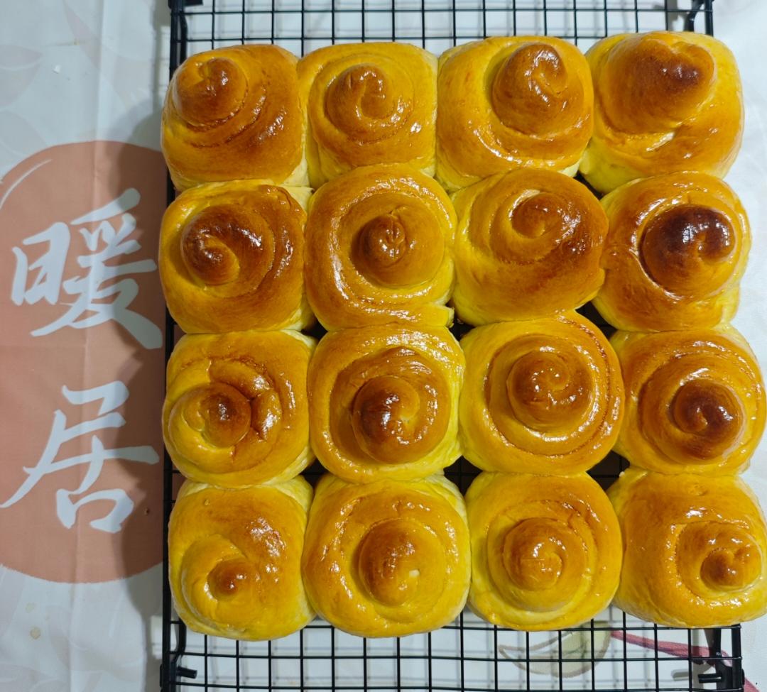 蜂蜜脆底小面包(一次发酵)