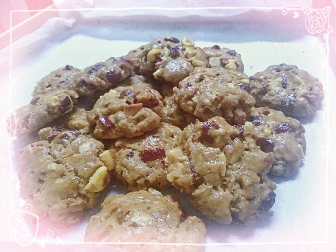 红枣红糖核桃饼干