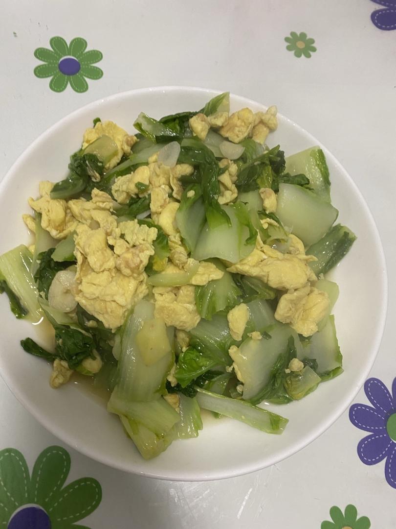 家常杭白菜炒蛋（咸鲜）