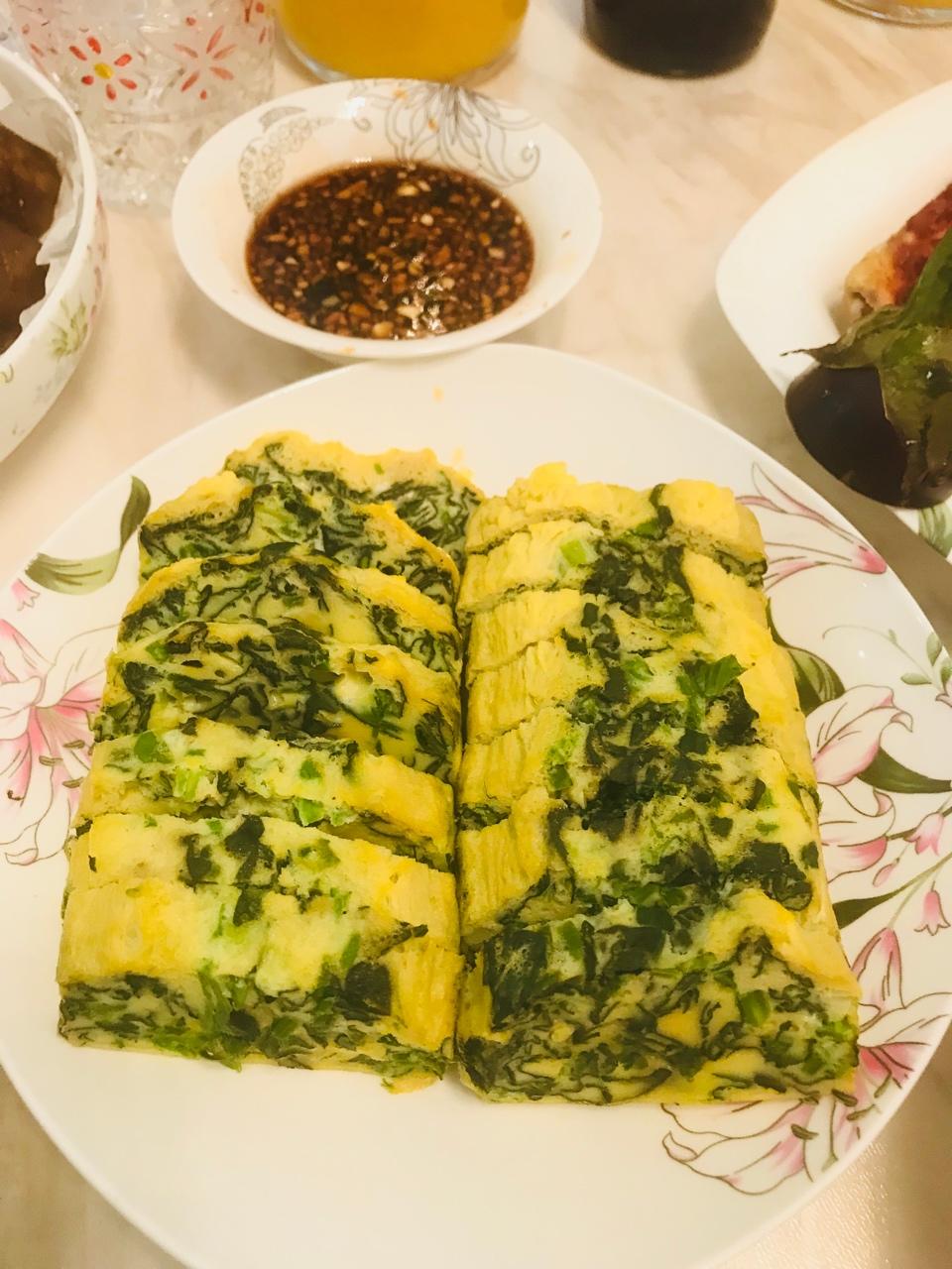 养生蘸汁菠菜鸡蛋羹