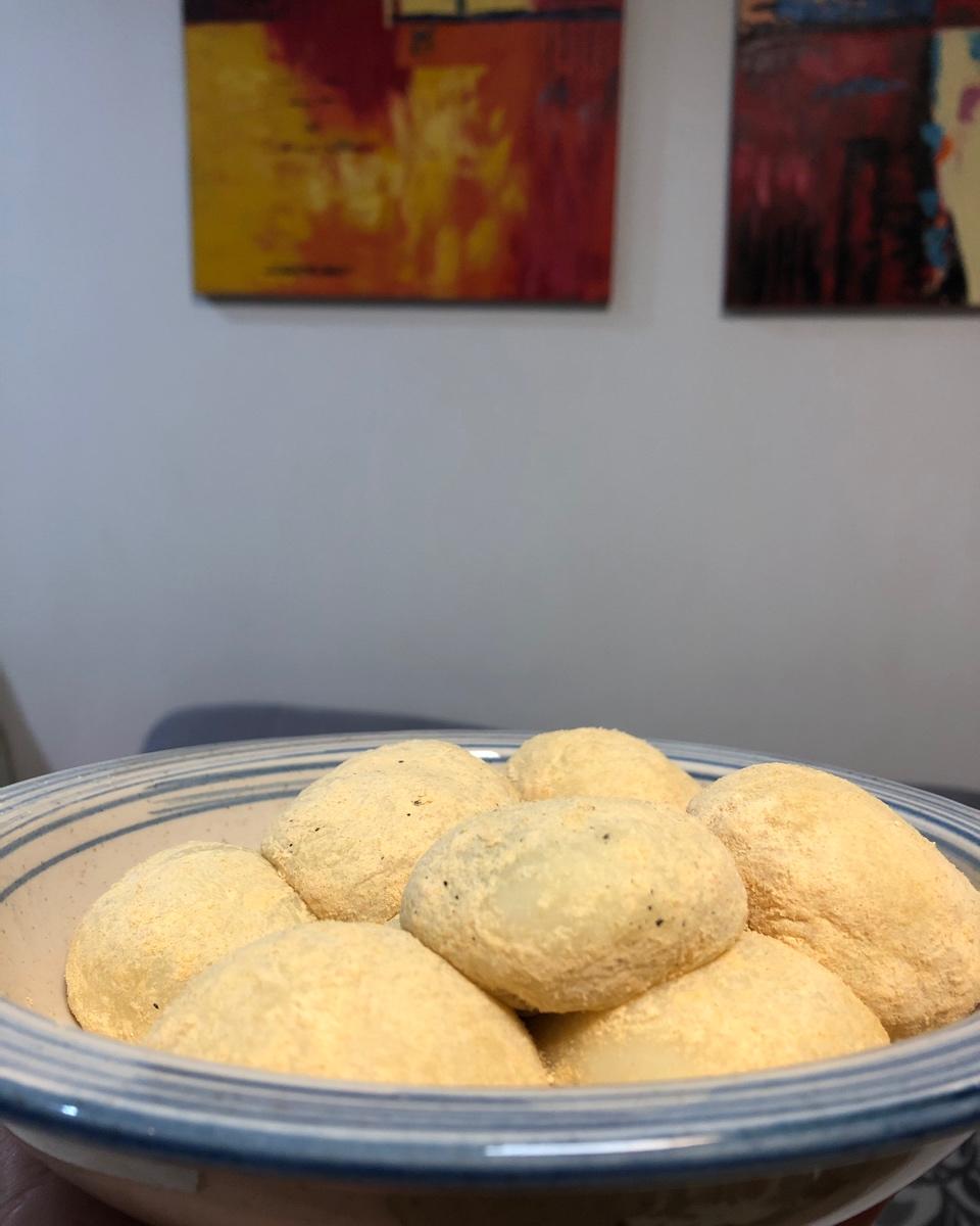 自制糯米糍（花生黑芝麻和豆沙夹心）