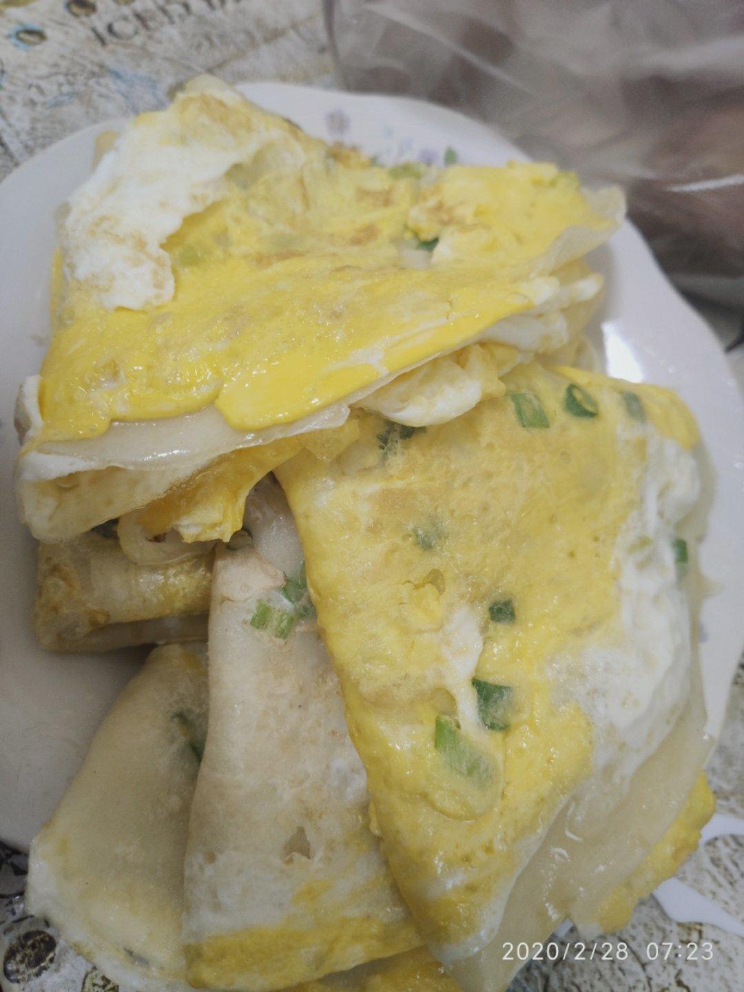 快速早餐鸡蛋葱花饼
